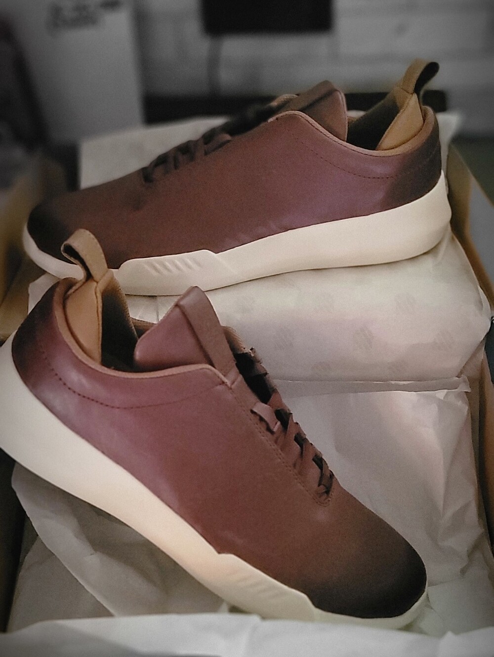 New - K-Swiss Brown and White Low-Top Sneakers-